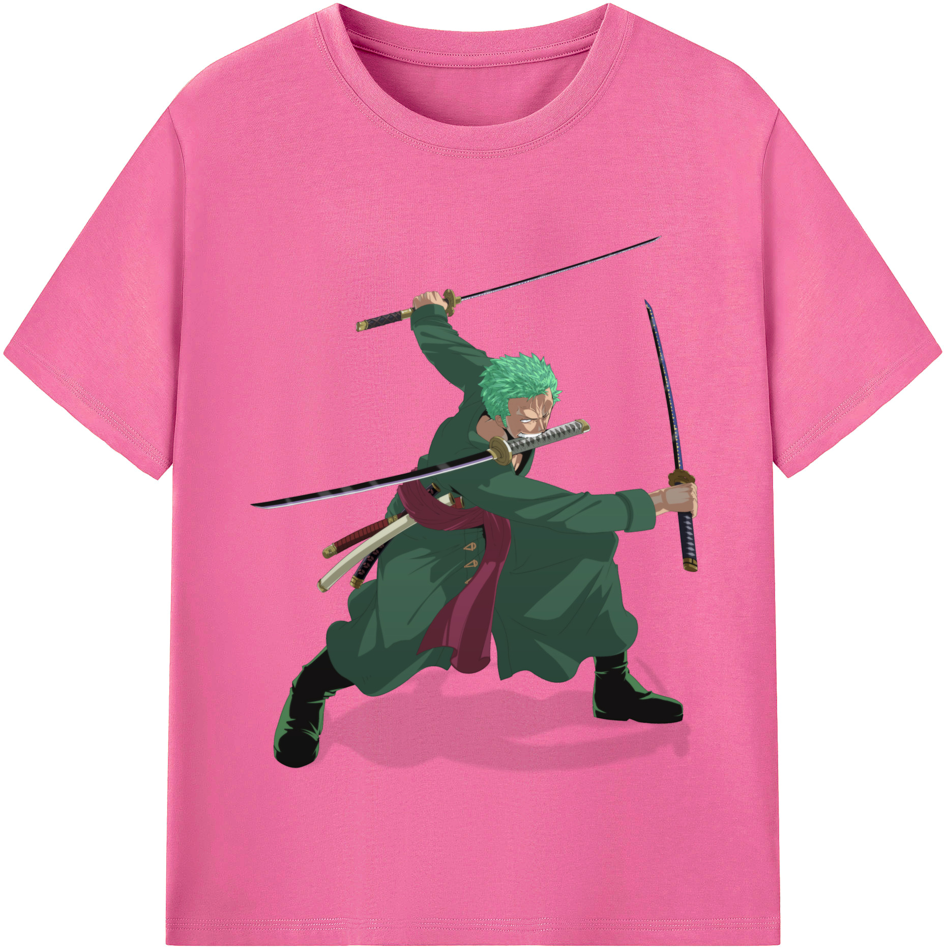 ワンピース ロロノア・ゾロ ONE PIECE Roronoa Zoro レディースカジュアルプリントTシャツ（綿100％）